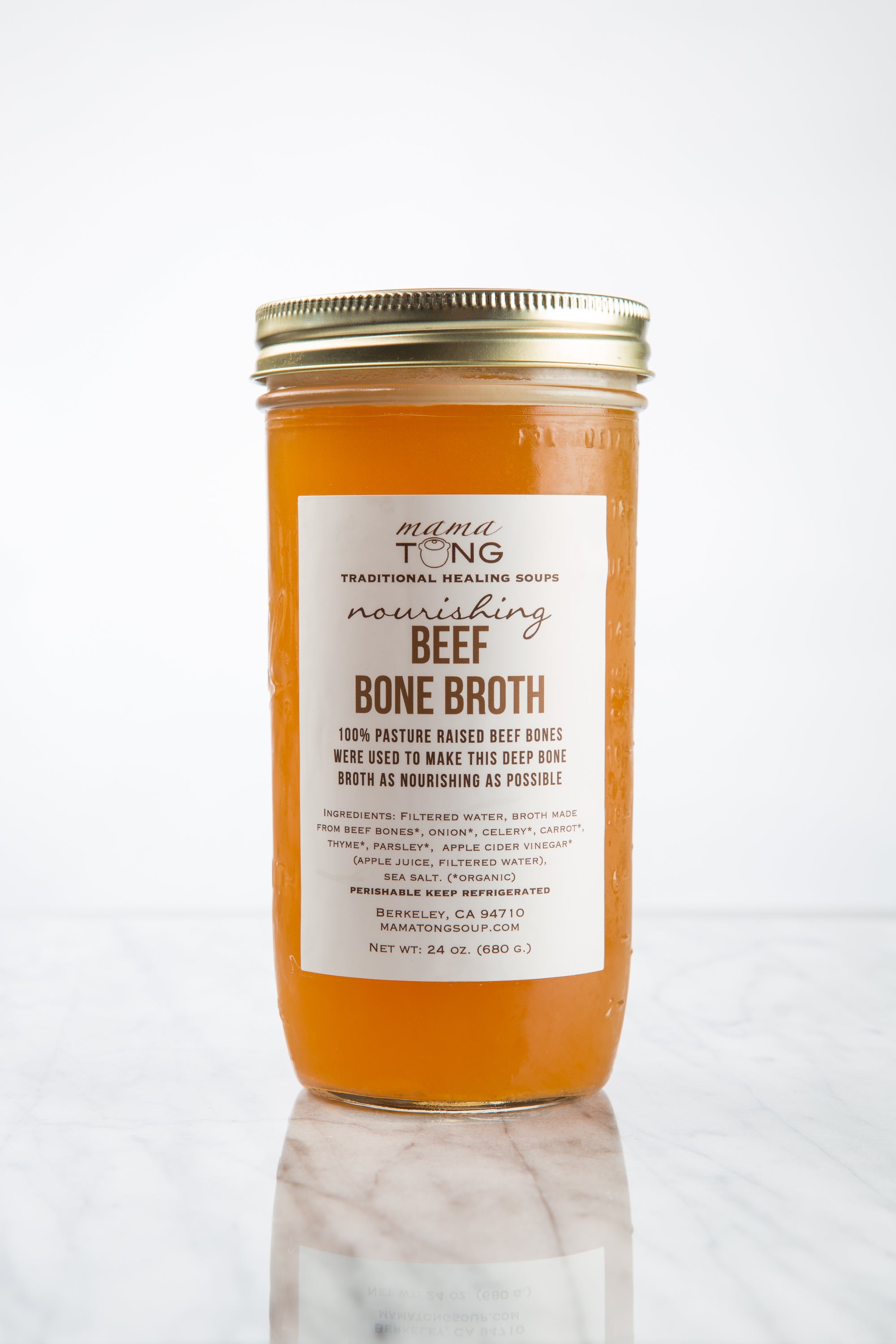 Beef Bone Broth: 24oz Refrigerated